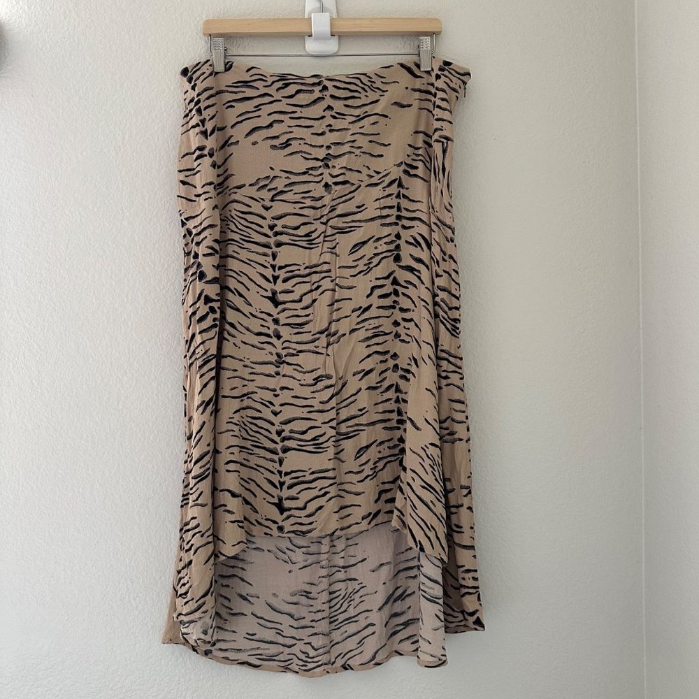 Leith Hi-Lo Skirt Animal Print Lightweight Sz 1X